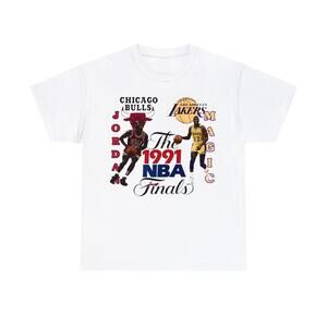 1991 Finals Michael Jordan Vs Magic Johnson Unisex Heavy Tee